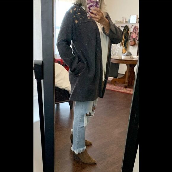 Soft Surroundings Wool Laser Cutout Duster/Coat - Picture 1 of 10